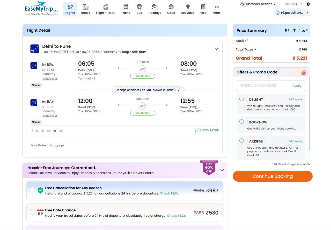 EaseMyTrip Clone thumbnail 4